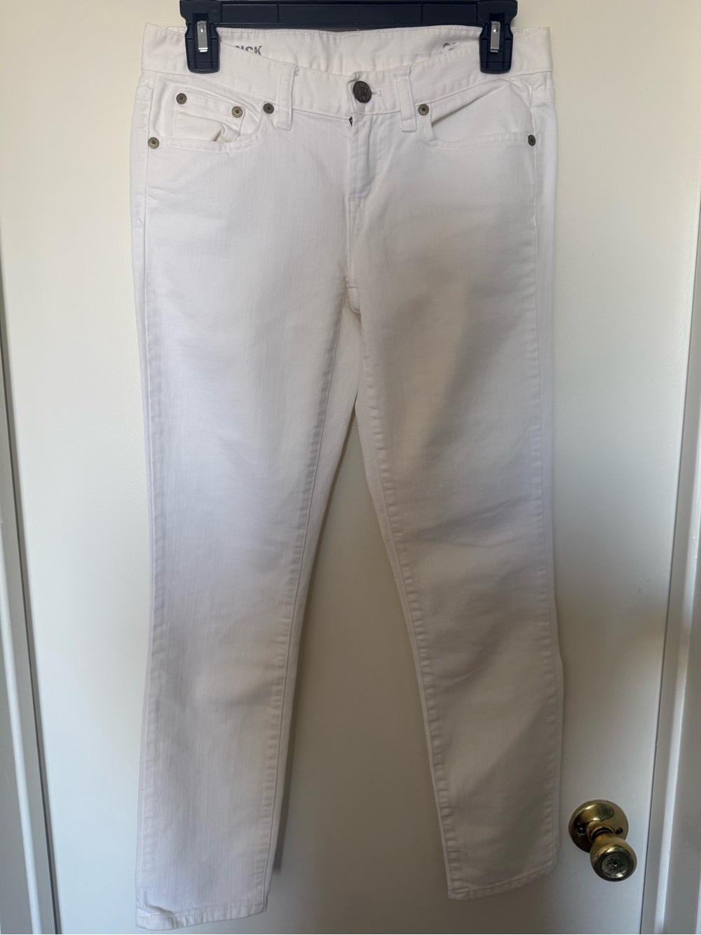 J.Crew Toothpick White Stretch Skinny Jeans Size 26